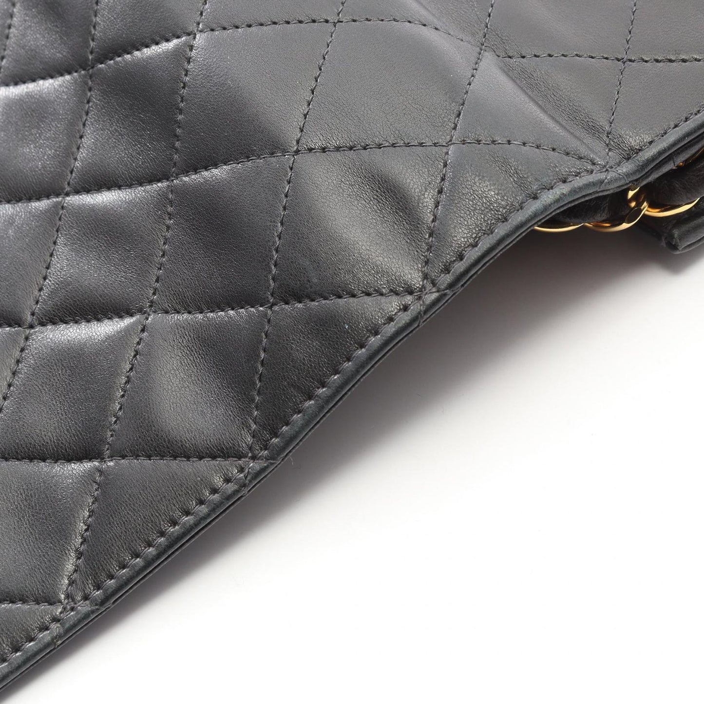 Chanel Shoulder Bag Quilted Lela Black Lambskin Sbnine Che — view 9