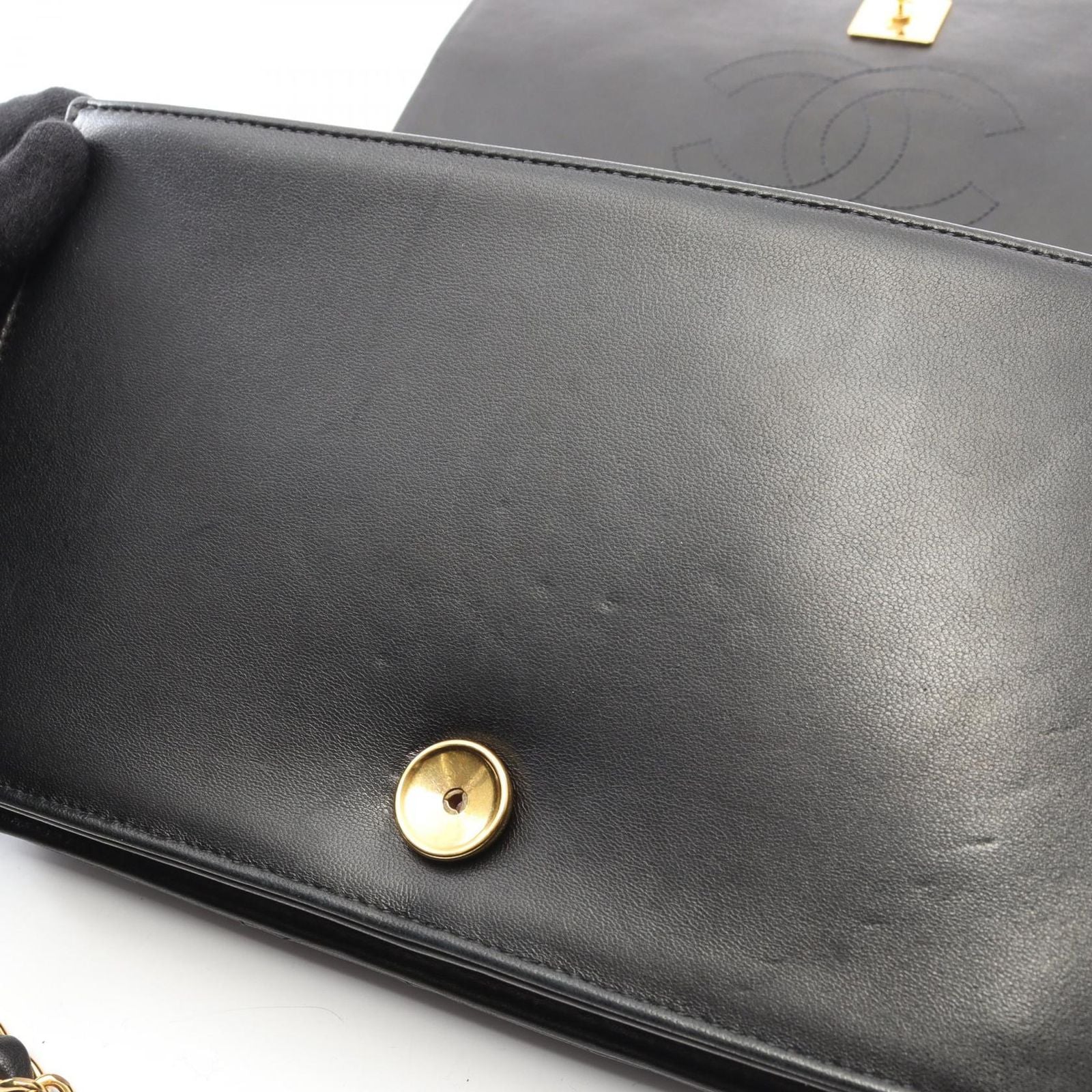 Chanel Shoulder Bag Quilted Lela Black Lambskin Sbnine Che — view 7