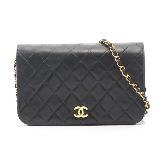 Chanel Shoulder Bag Quilted Lela Black Lambskin Sbnine Che