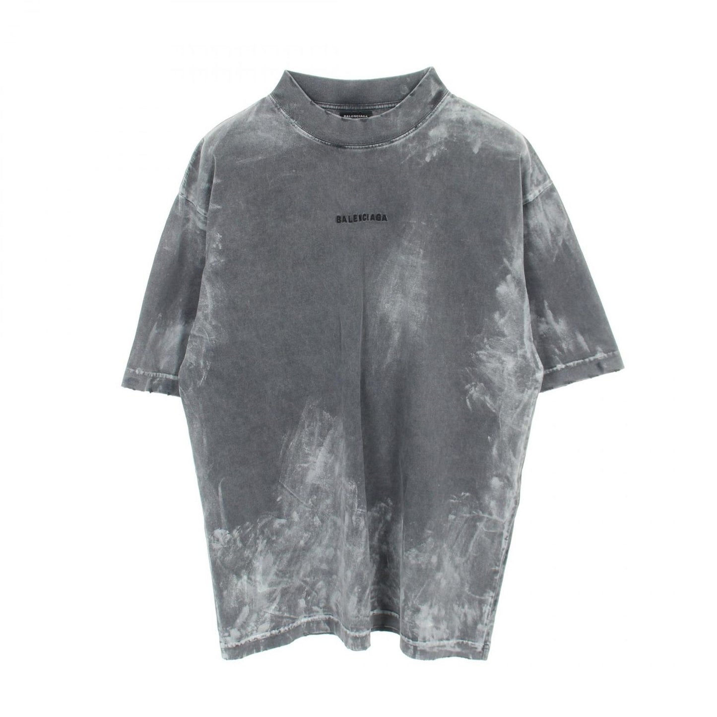Balenciaga Top Logo Embroidery Gray Cotton