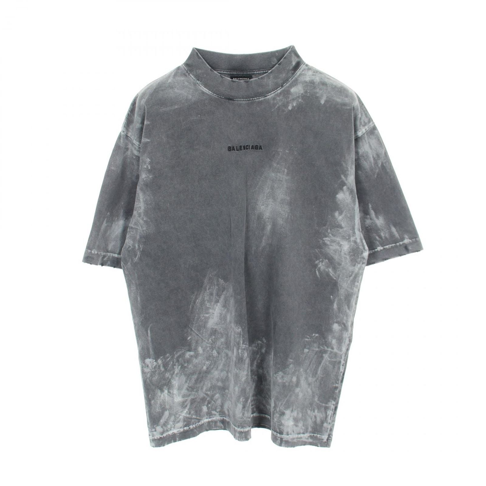 Balenciaga Top Logo Embroidery Gray Cotton