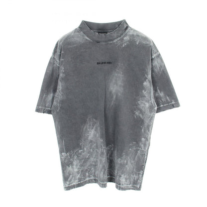 Balenciaga Top Logo Embroidery Gray Cotton