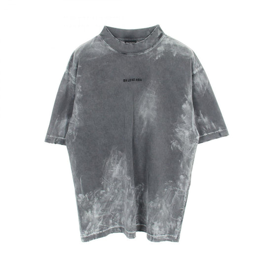 Balenciaga Top Logo Embroidery Gray Cotton