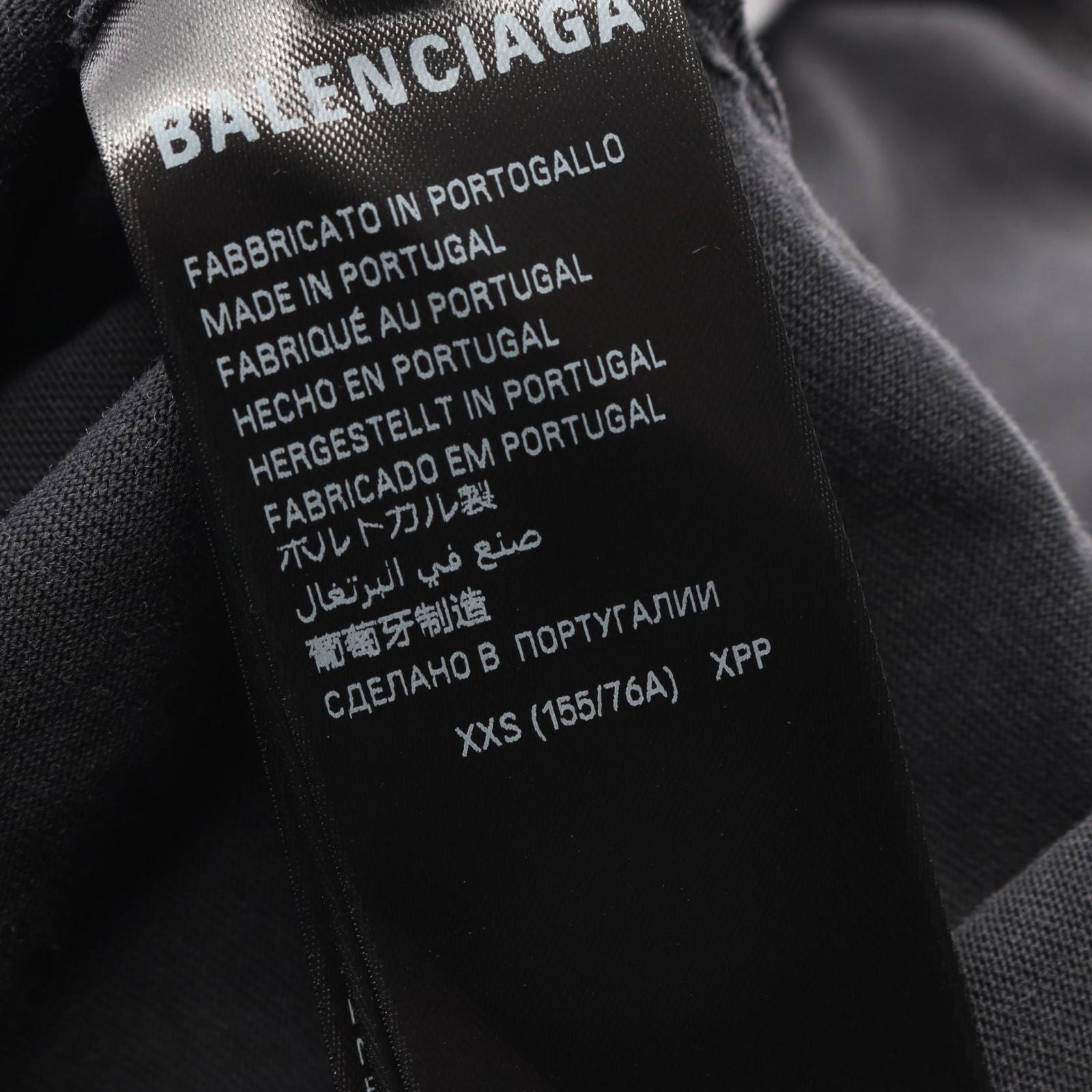 Balenciaga Top Logo Embroidery Gray Cotton — view 5