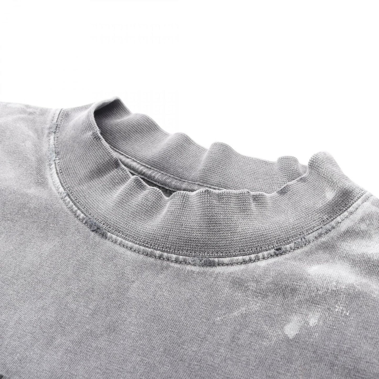 Balenciaga Top Logo Embroidery Gray Cotton — view 6