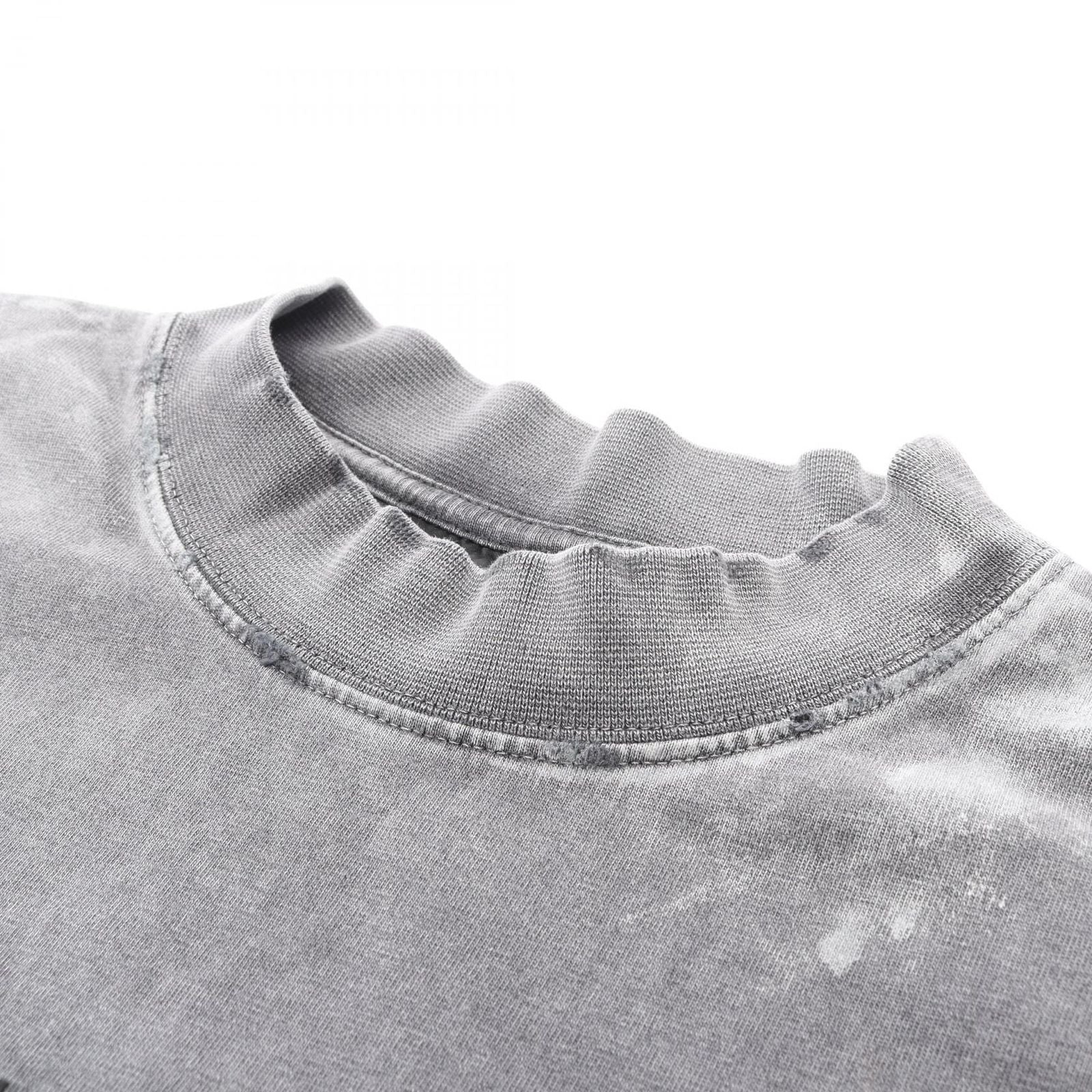 Balenciaga Top Logo Embroidery Gray Cotton — view 6