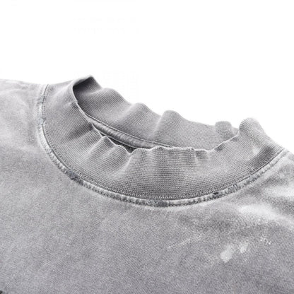 Balenciaga Top Logo Embroidery Gray Cotton — view 6