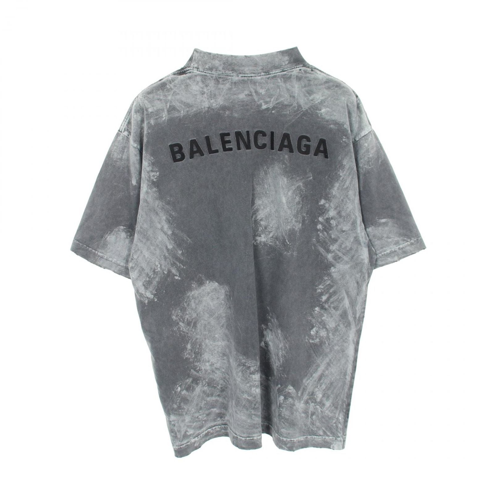 Balenciaga Top Logo Embroidery Gray Cotton — view 2