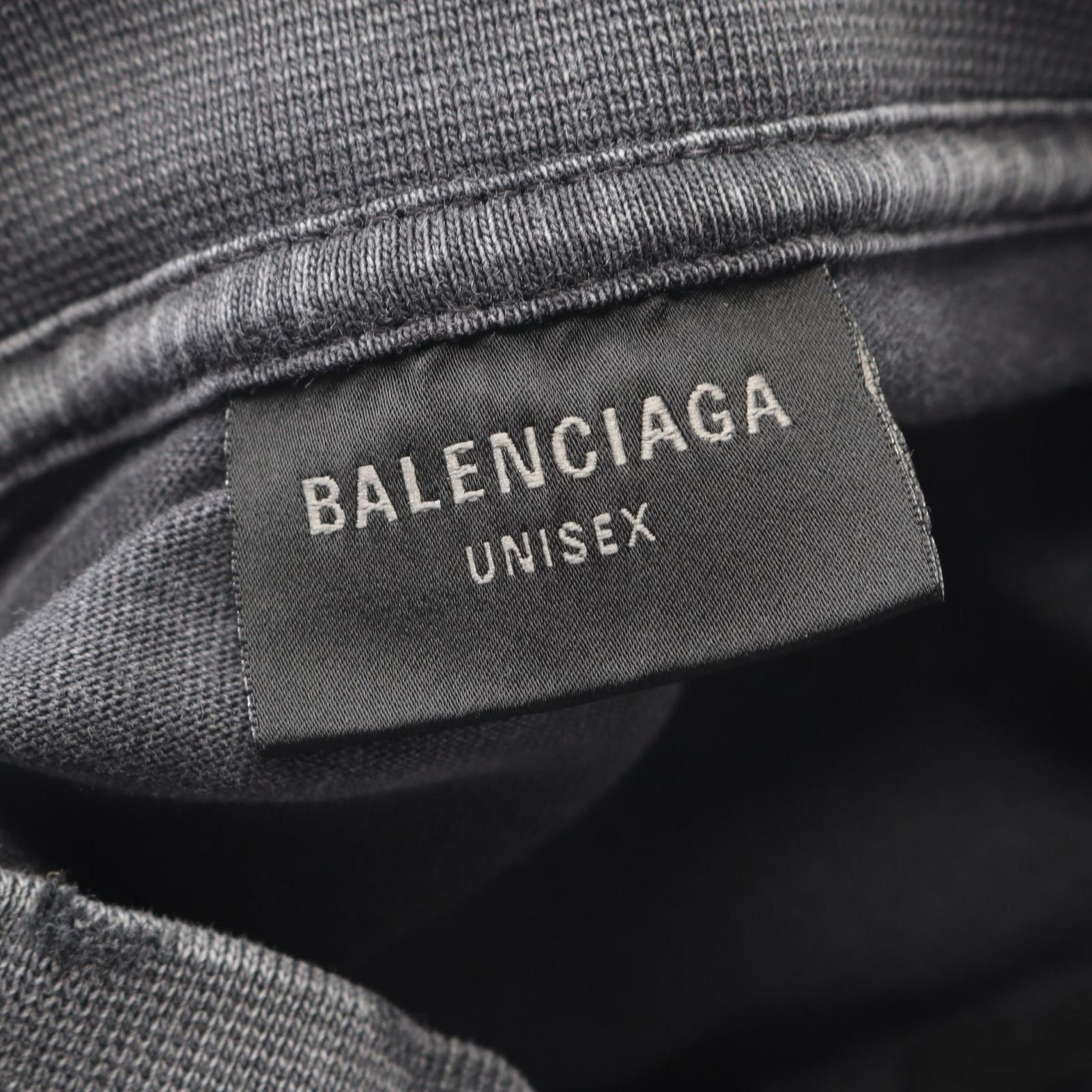 Balenciaga Top Logo Embroidery Gray Cotton — view 3