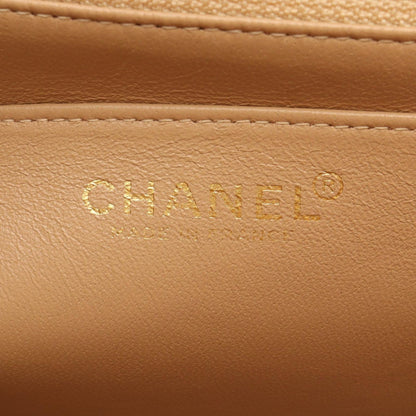 Chanel Shoulder Bag Quilted Beige Black Lambskin — view 4