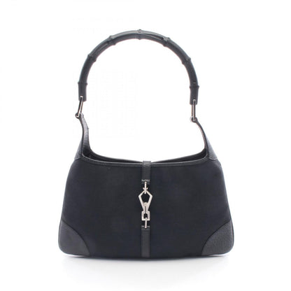 Gucci Shoulder Bag Jackie 001 Black Canvas Leather