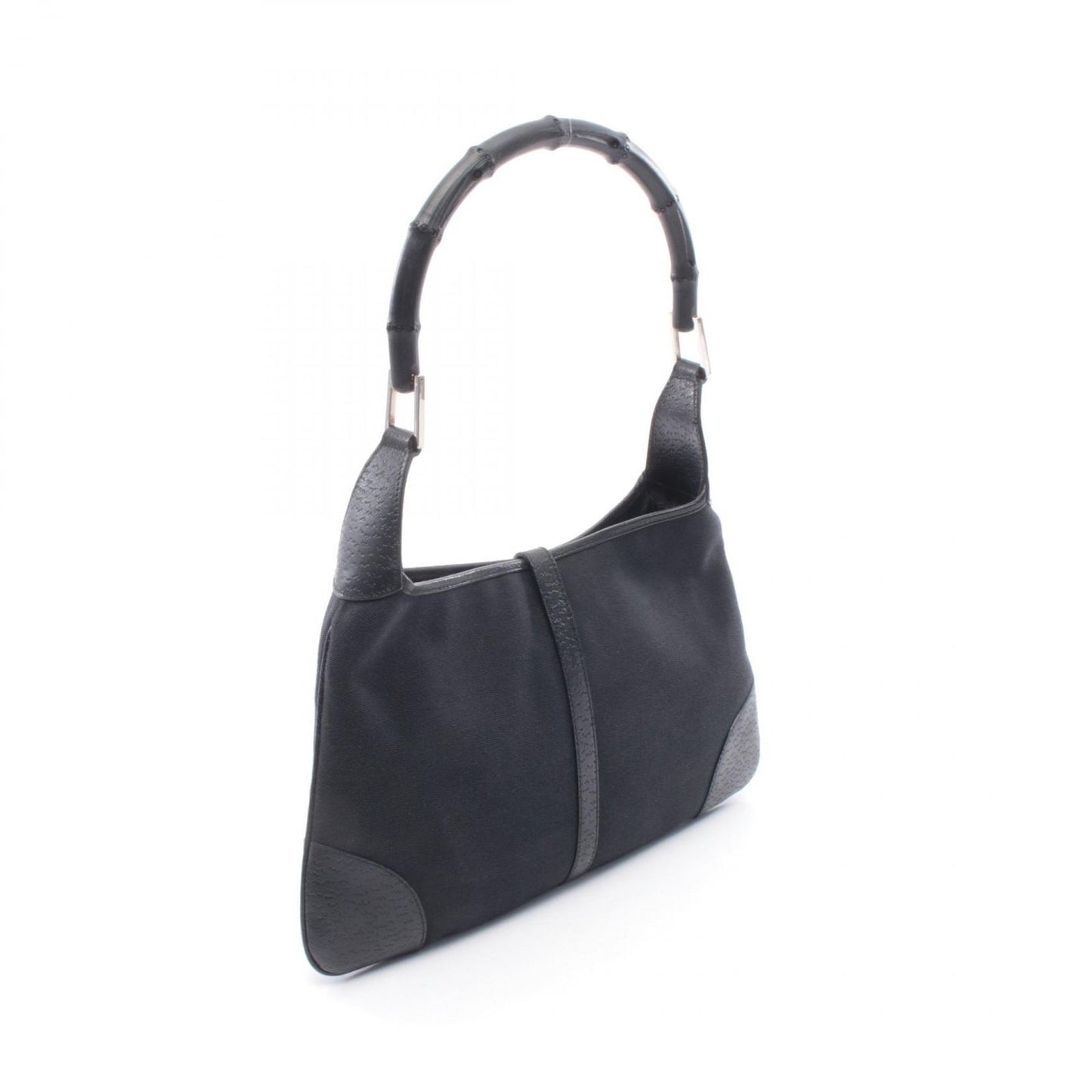 Gucci Shoulder Bag Jackie 001 Black Canvas Leather — view 2