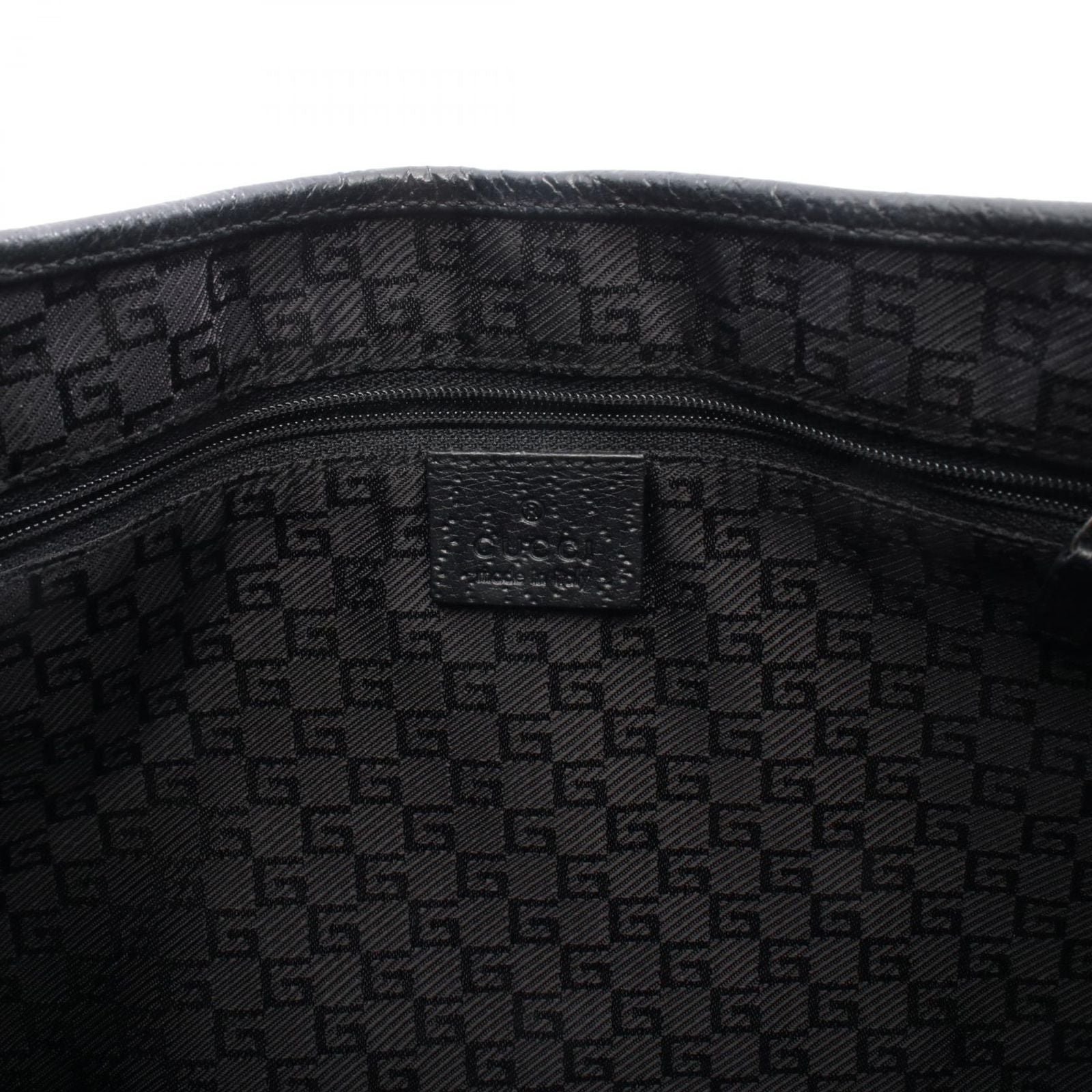 Gucci Shoulder Bag Jackie 001 Black Canvas Leather — view 4