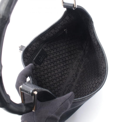 Gucci Shoulder Bag Jackie 001 Black Canvas Leather — view 3