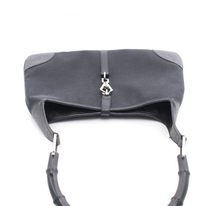 Gucci Shoulder Bag Jackie 001 Black Canvas Leather — view 7