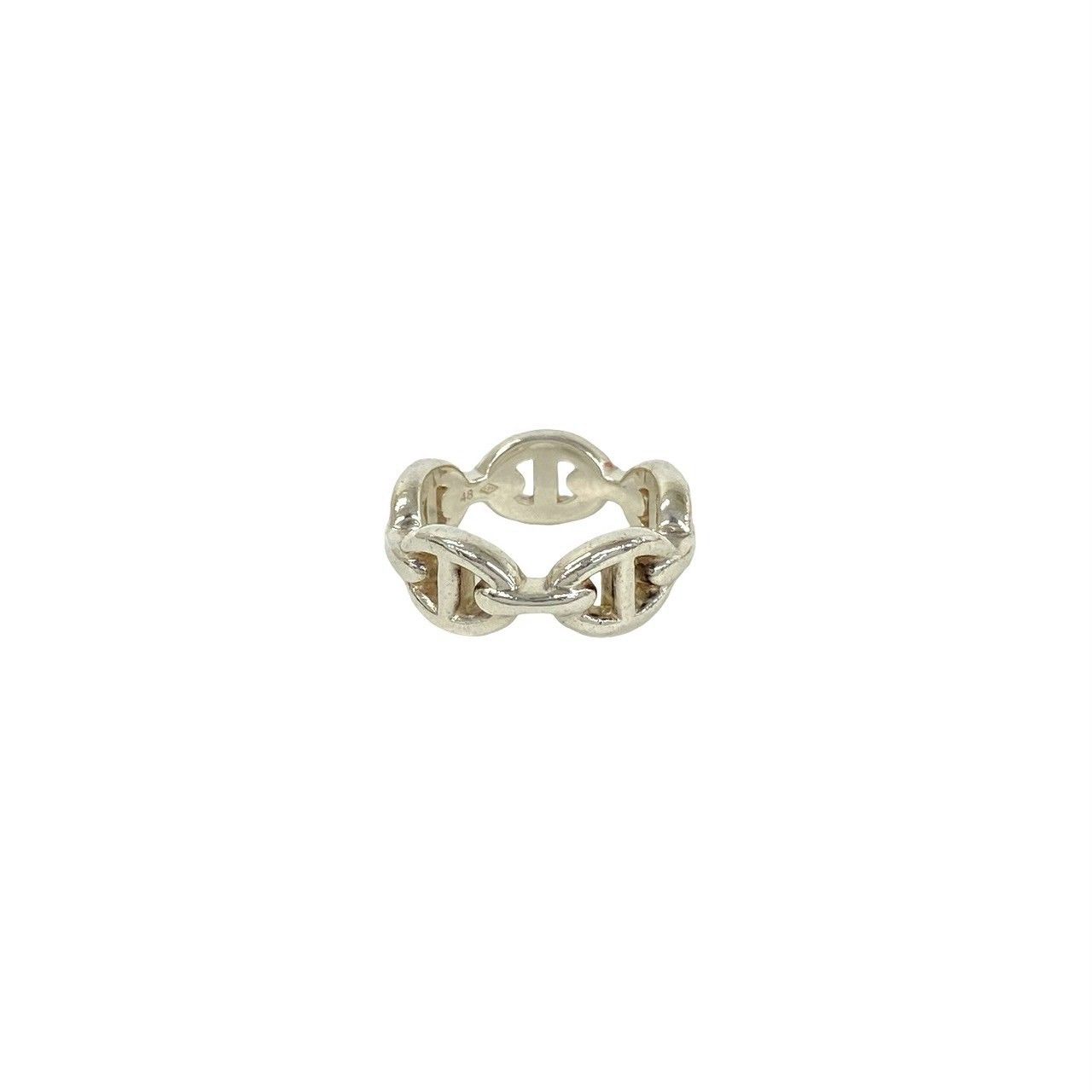 Hermes Box Enchainee Ring 925 Sterling Silver No 7 — view 6