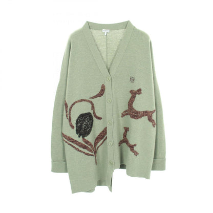 Loewe Deer T-Shirt Cardigan Green