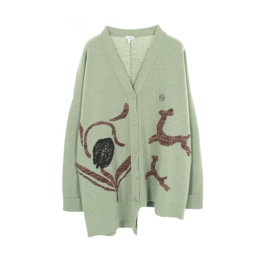 Loewe Deer T-Shirt Cardigan Green
