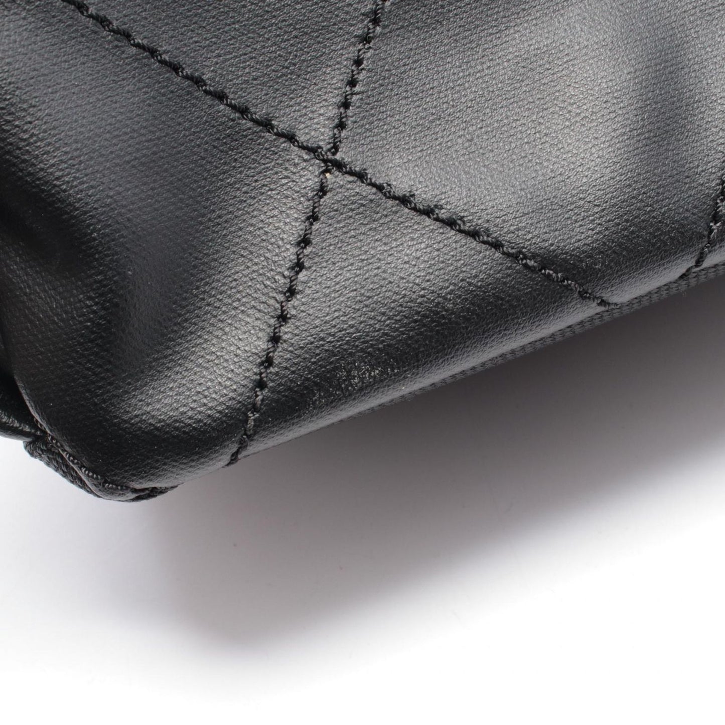 Chanel Shoulder Bag Black Canvas Leather — view 7