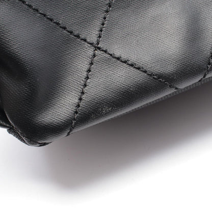 Chanel Shoulder Bag Black Canvas Leather — view 7