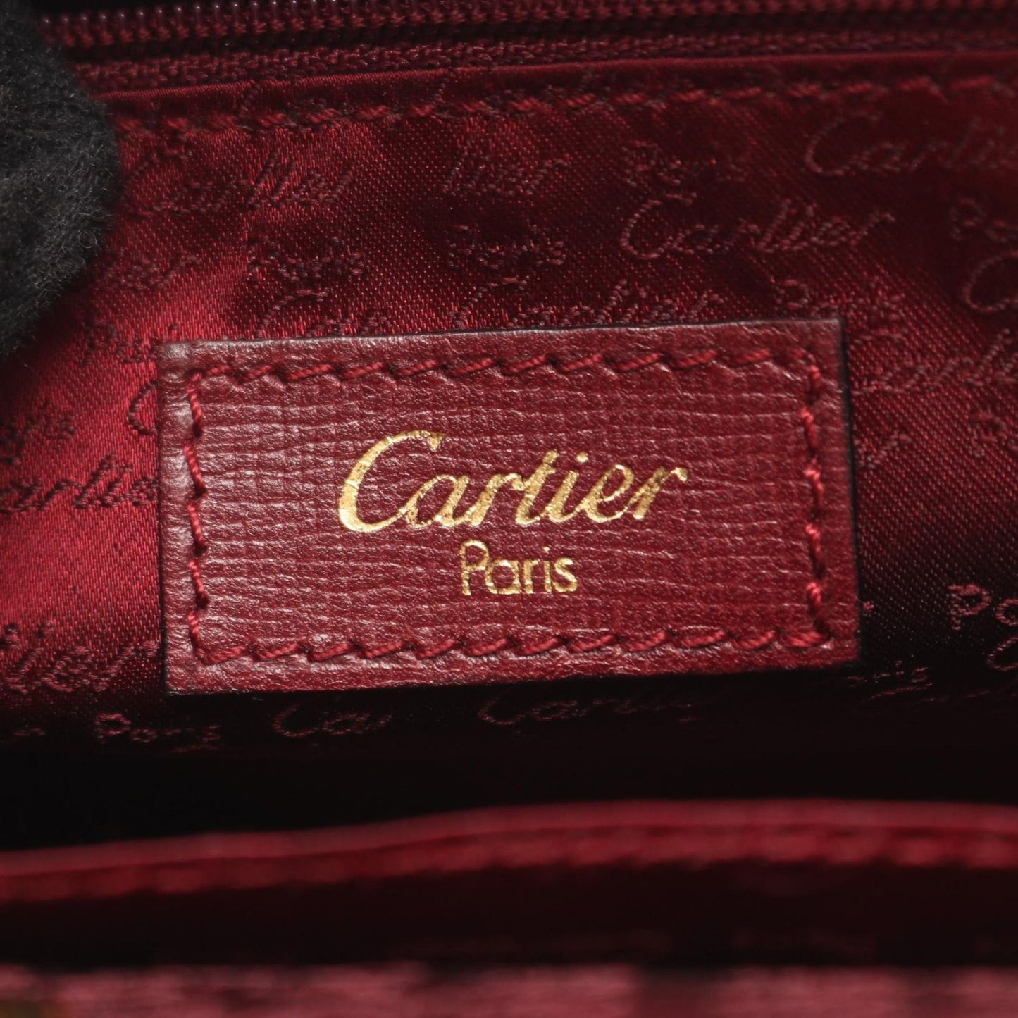 Cartier Handbag Bordeaux Leather — view 4