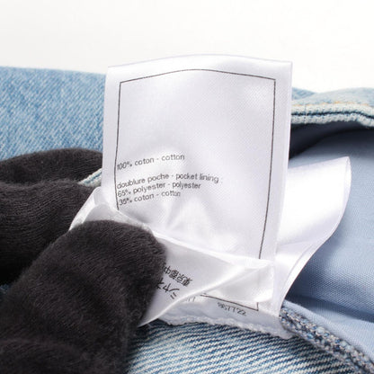 Chanel Denim Pants CC Logo Blue — view 4