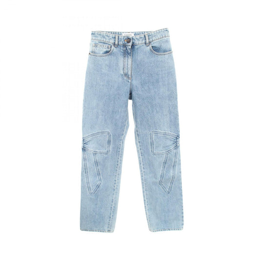 Chanel Denim Pants CC Logo Blue