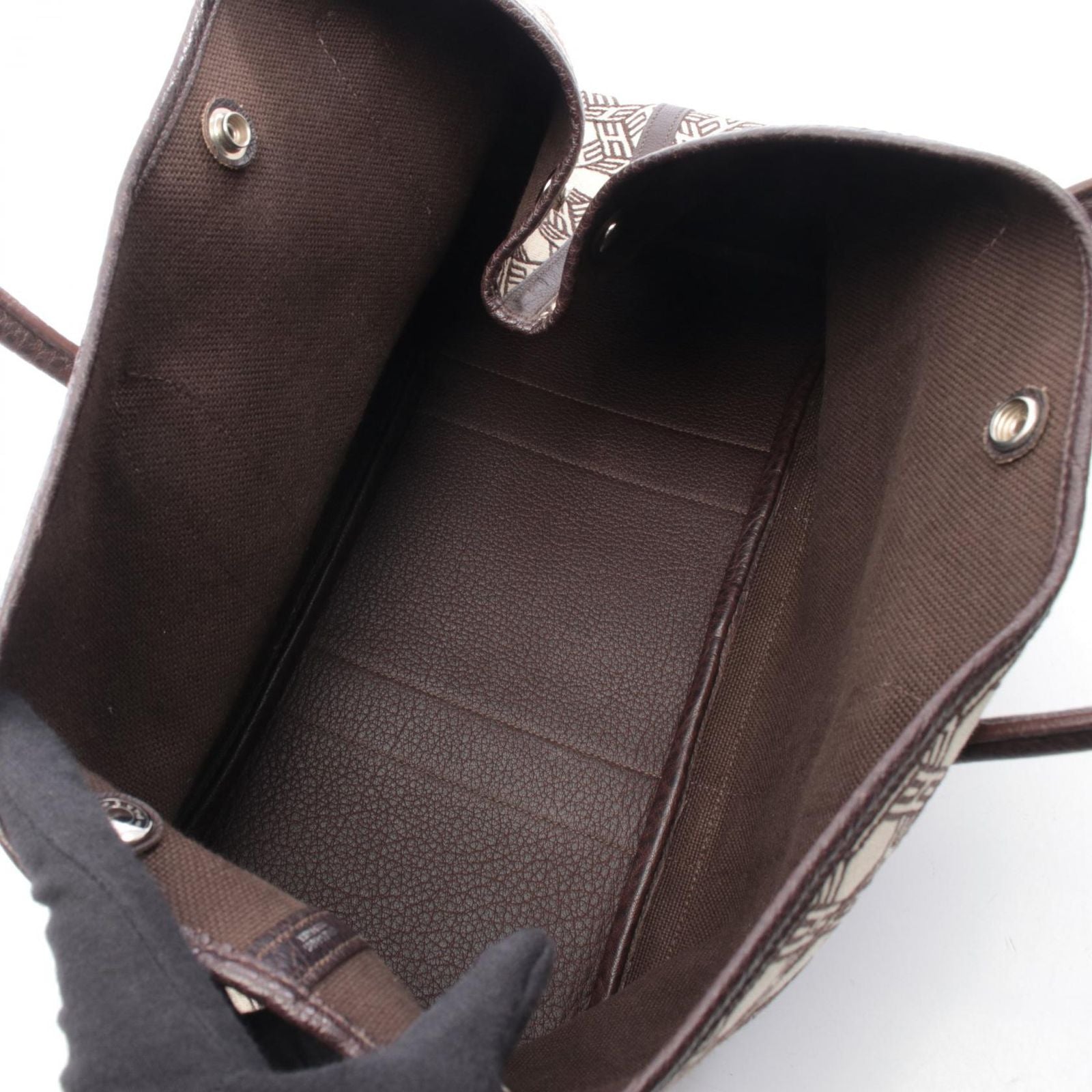 Hermes Tote Garden Party PM Leather Canvas — view 3