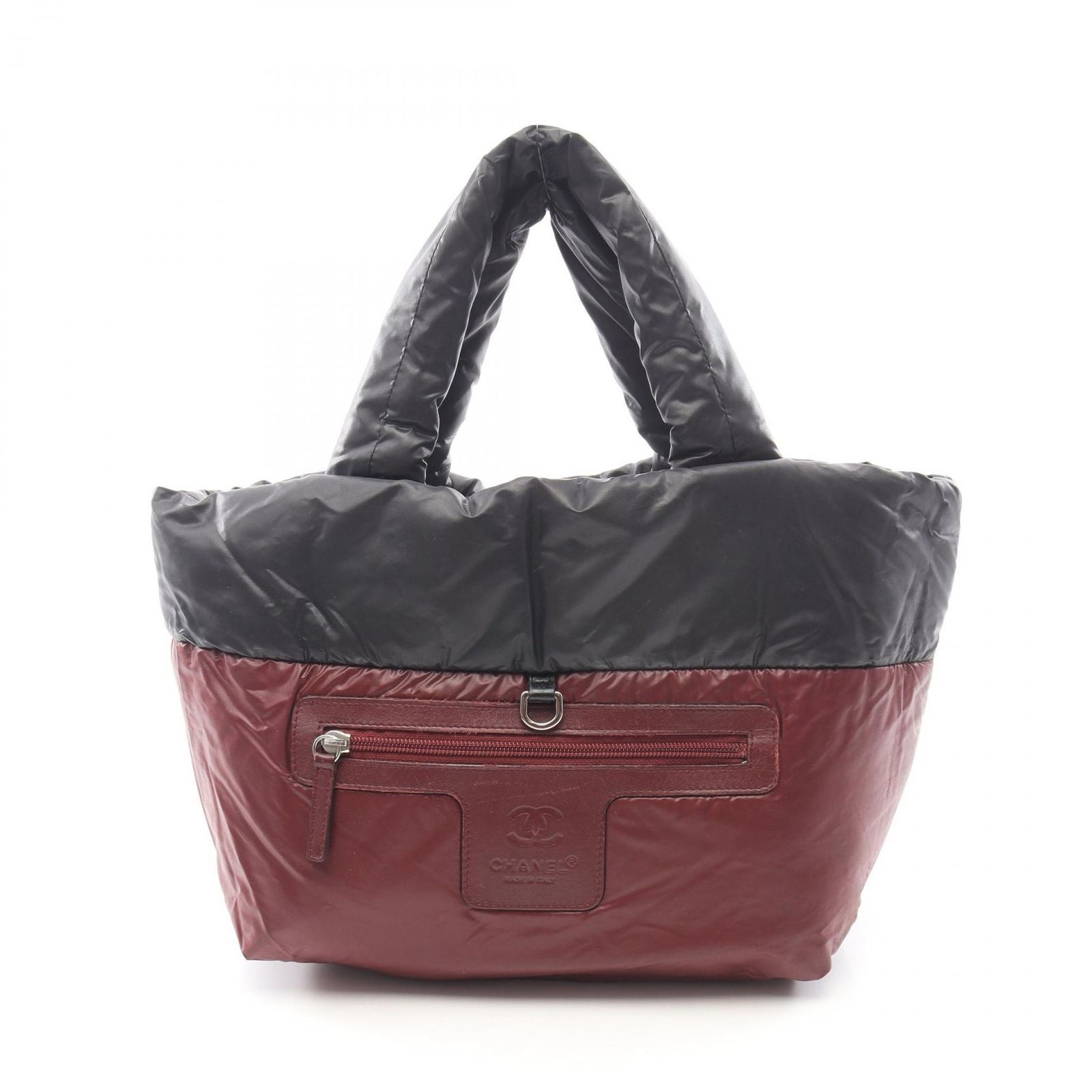 Chanel Tote Kokokonine Black Nylon Leather Koko Konine — view 6