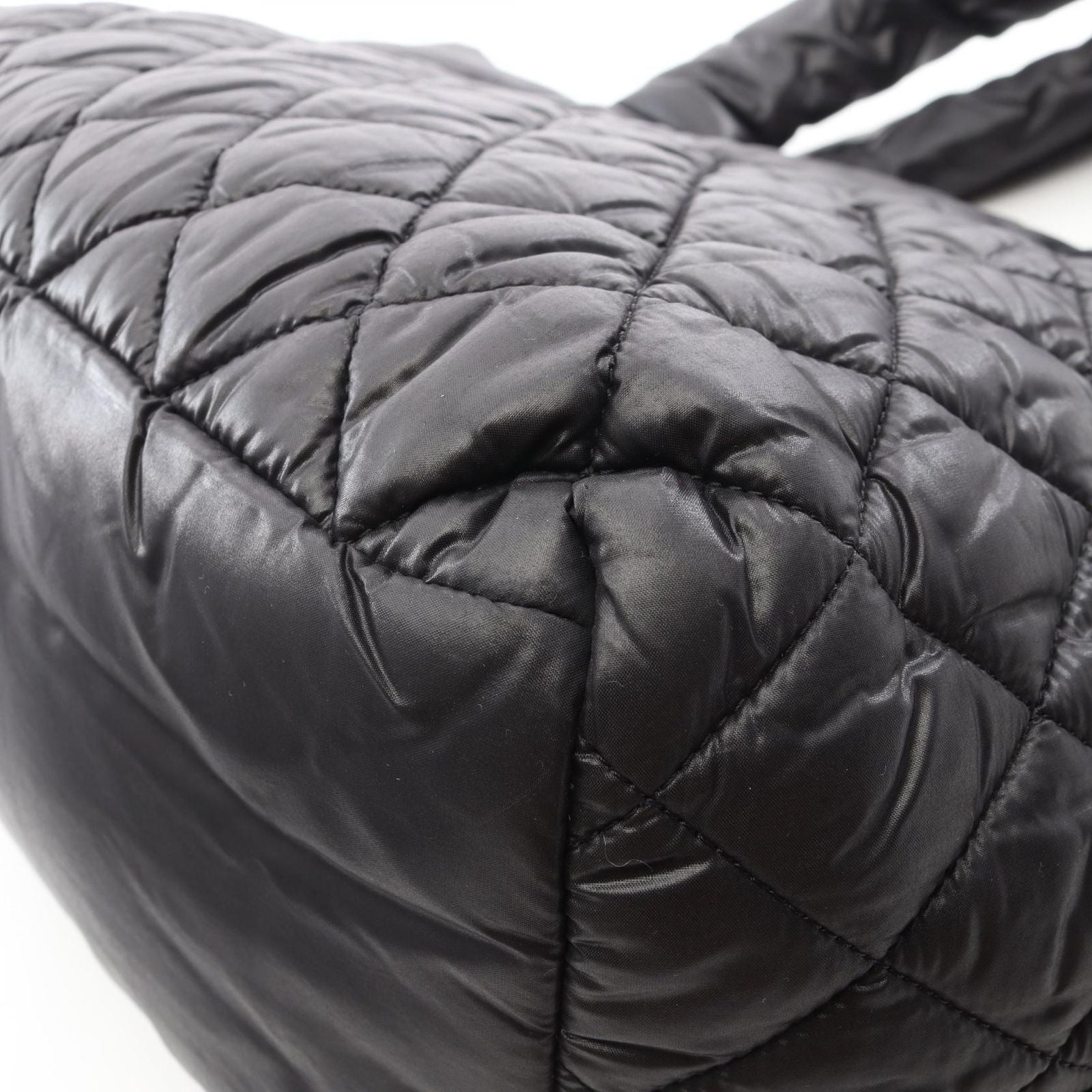 Chanel Tote Kokokonine Black Nylon Leather Koko Konine — view 7