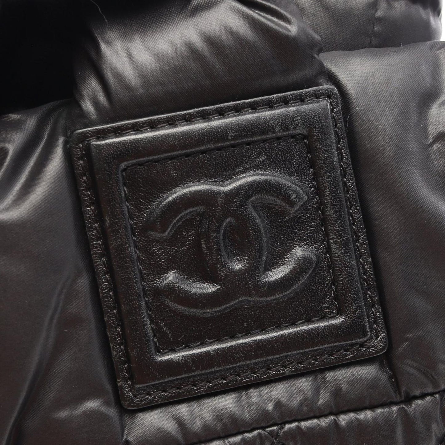 Chanel Tote Kokokonine Black Nylon Leather Koko Konine — view 8