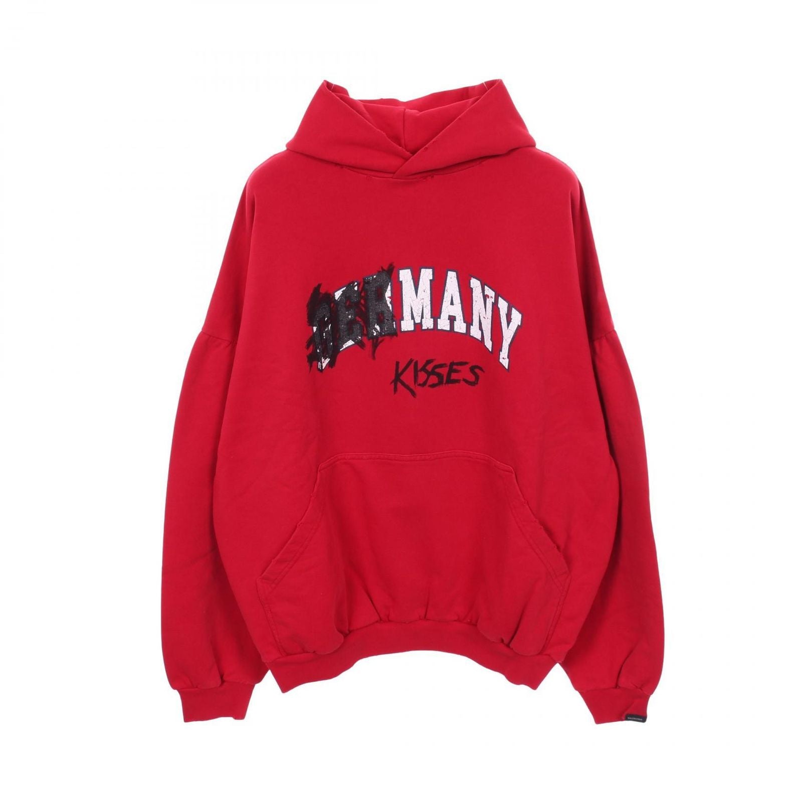 Balenciaga Hoodie Many Kisses Red Cotton Di