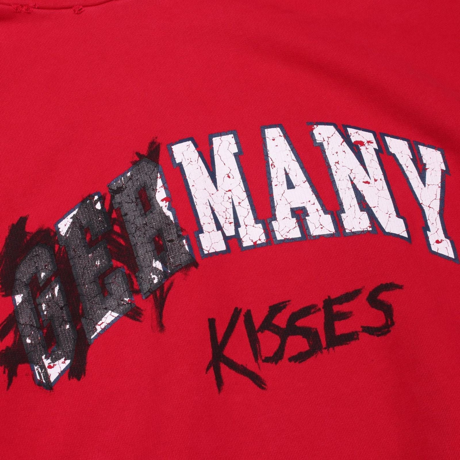 Balenciaga Hoodie Many Kisses Red Cotton Di — view 6