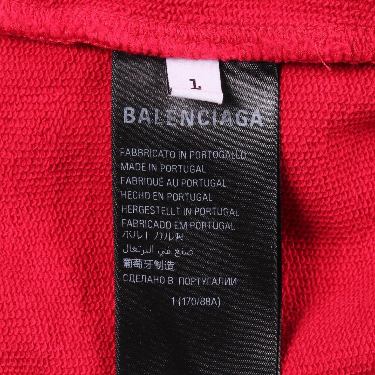 Balenciaga Hoodie Many Kisses Red Cotton Di — view 5