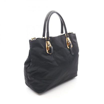 Prada Lada Tote Black Nylon Leather 2-Way Handbag — view 2