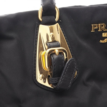 Prada Lada Tote Black Nylon Leather 2-Way Handbag — view 9