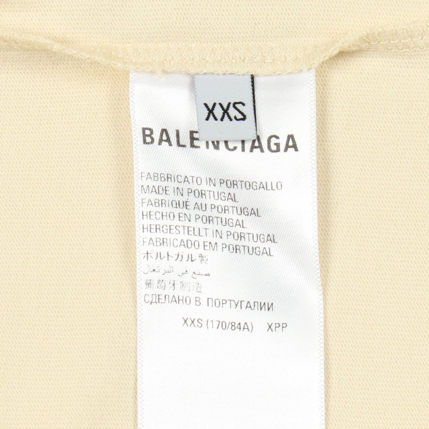 Balenciaga Short Sleeve Political Campaign Beige Cotton — view 4