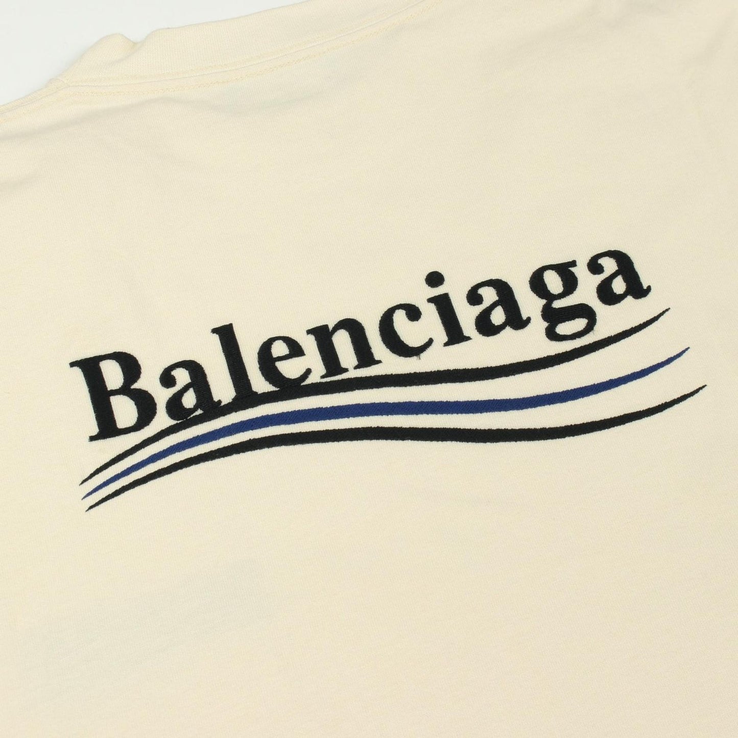 Balenciaga Short Sleeve Political Campaign Beige Cotton — view 6