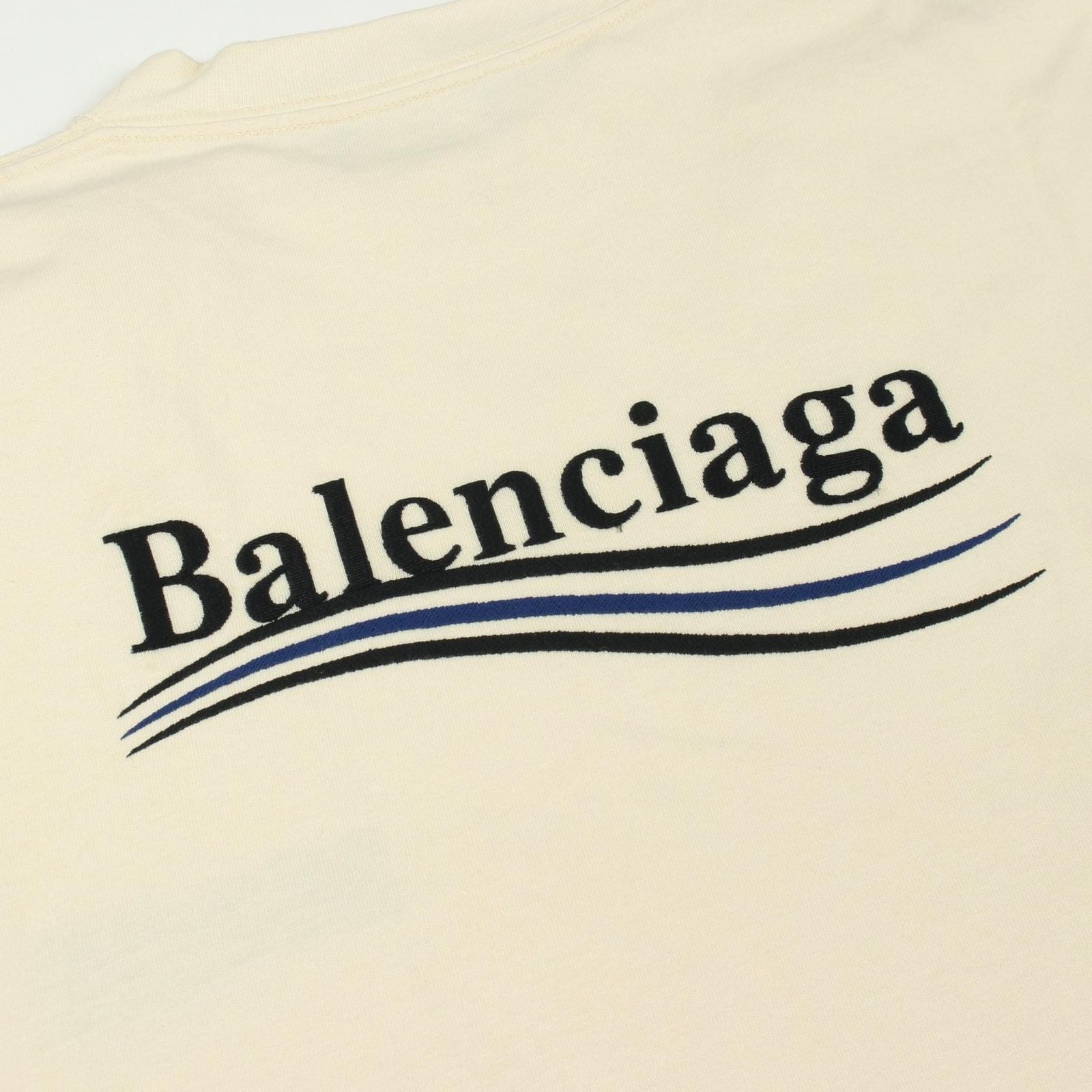 Balenciaga Short Sleeve Political Campaign Beige Cotton — view 6