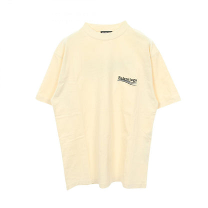 Balenciaga Short Sleeve Political Campaign Beige Cotton