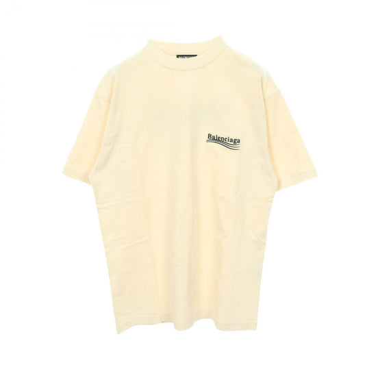 Balenciaga Short Sleeve Political Campaign Beige Cotton
