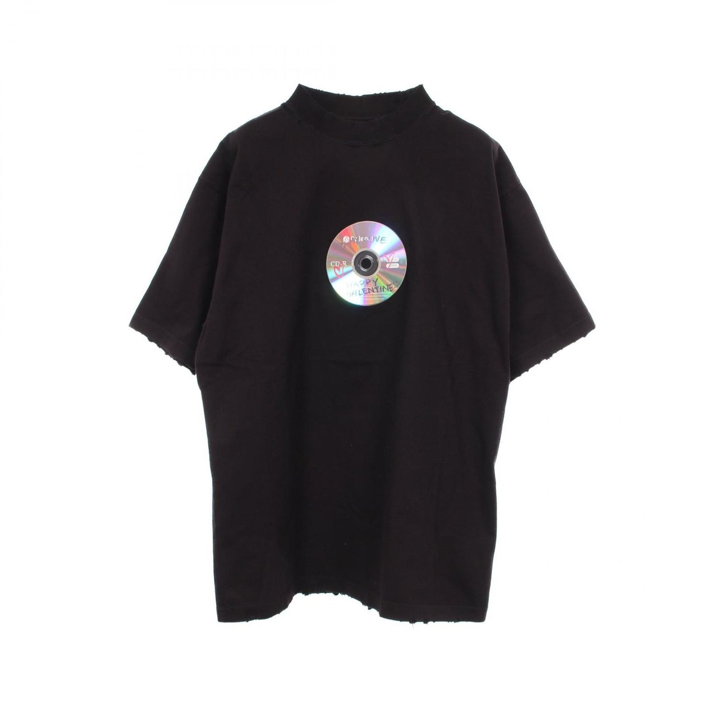Balenciaga Short Sleeve Valentine CD Cotton T-Shirt