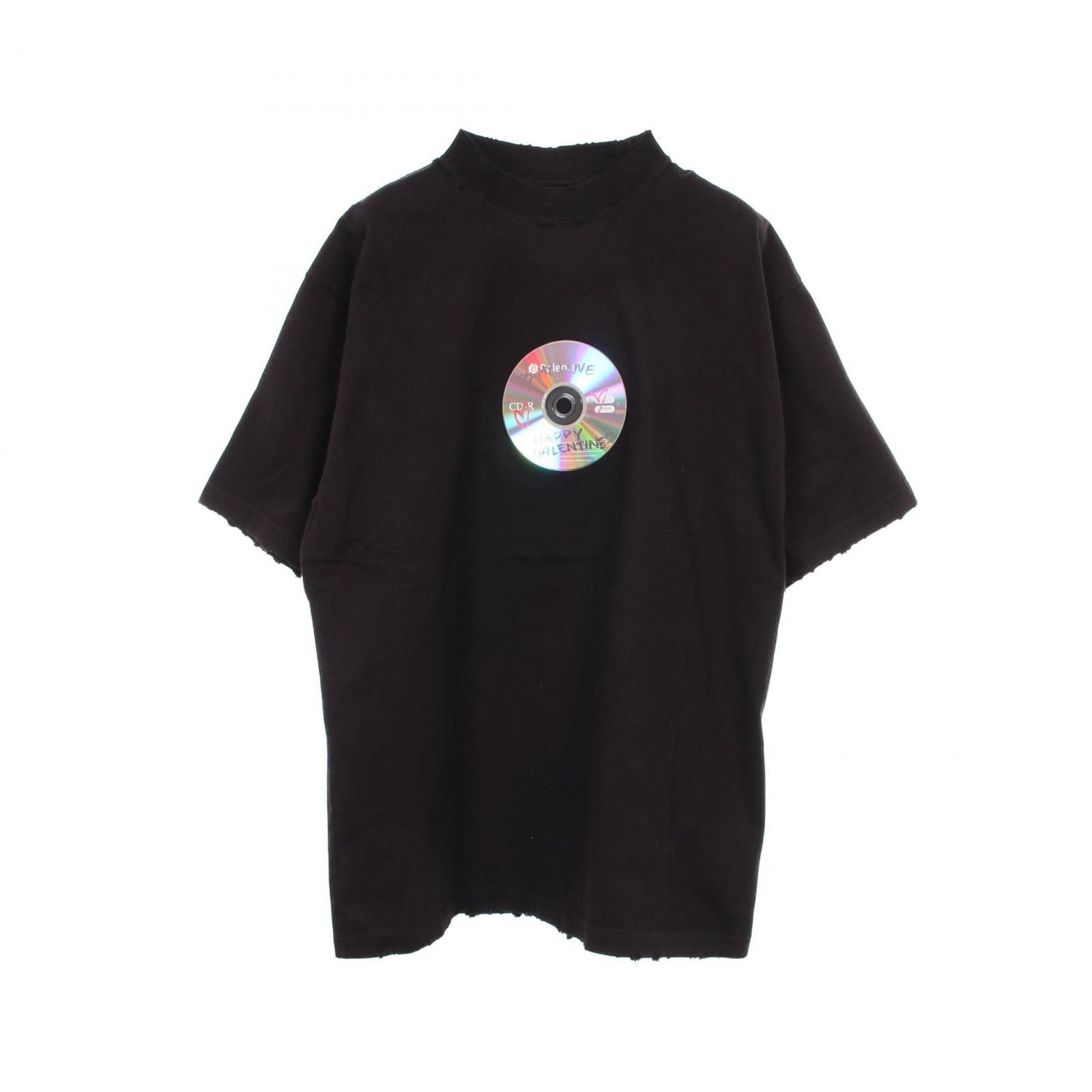 Balenciaga Short Sleeve Valentine CD Cotton T-Shirt