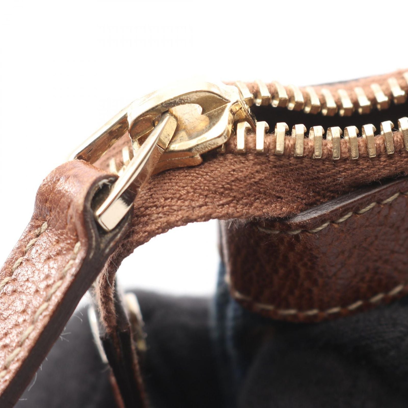 Gucci Tote Abbey Interlocking Denim Blue Brown Handbag — view 9
