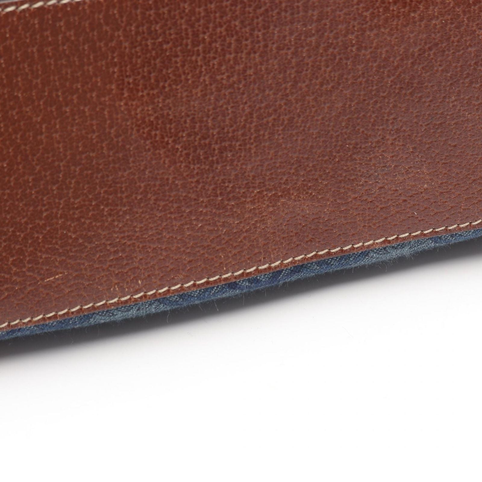 Gucci Tote Abbey Interlocking Denim Blue Brown Handbag — view 7