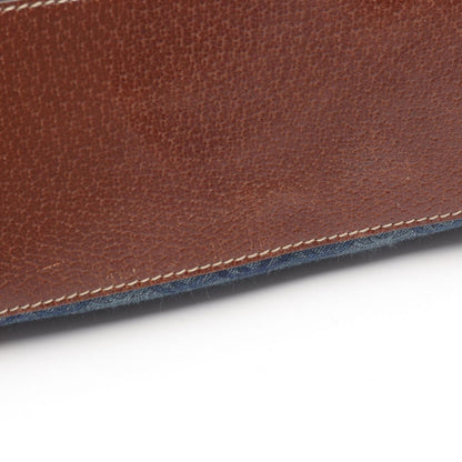 Gucci Tote Abbey Interlocking Denim Blue Brown Handbag — view 7