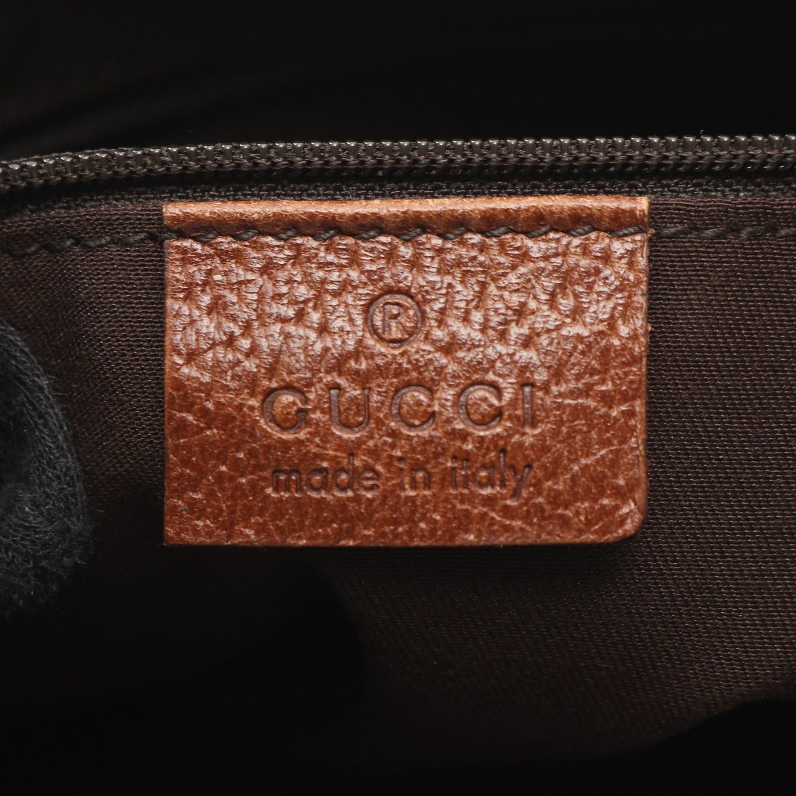 Gucci Tote Abbey Interlocking Denim Blue Brown Handbag — view 4