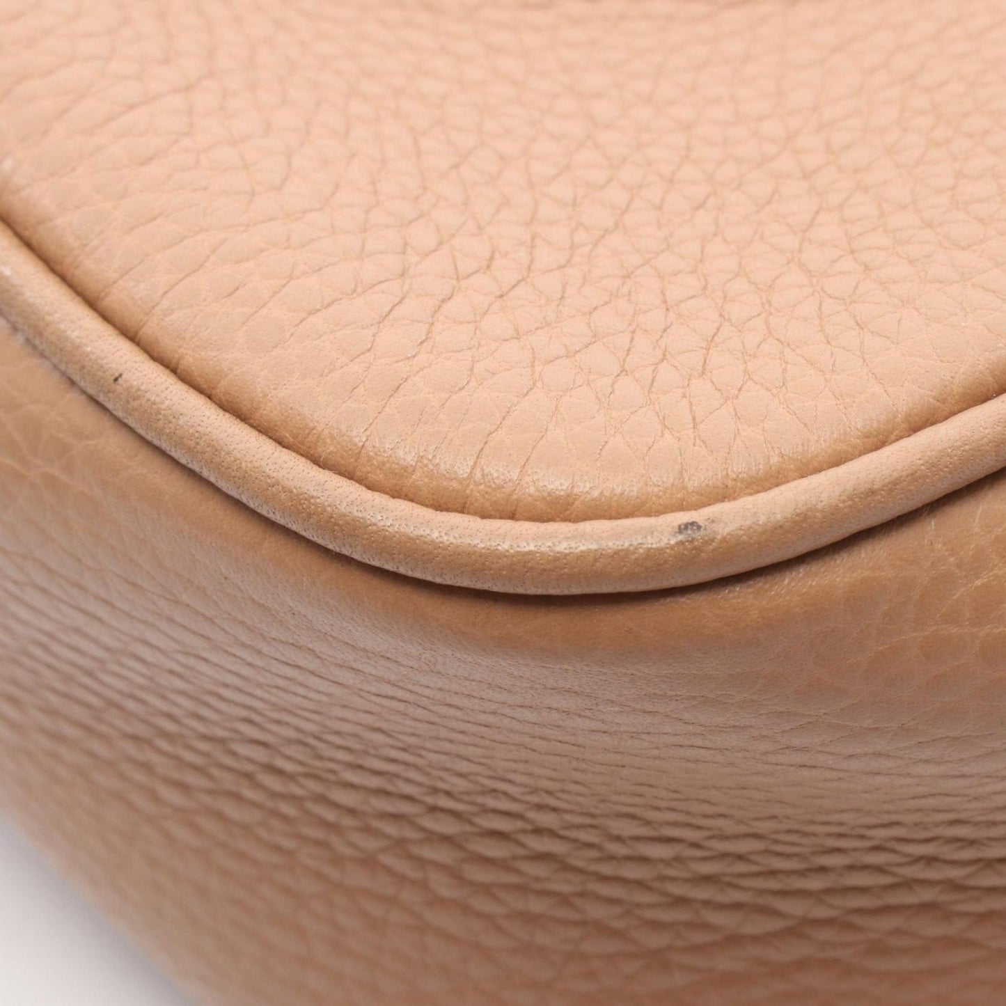 Gucci Shoulder Bag Soho Interlocking Beige Leather — view 8