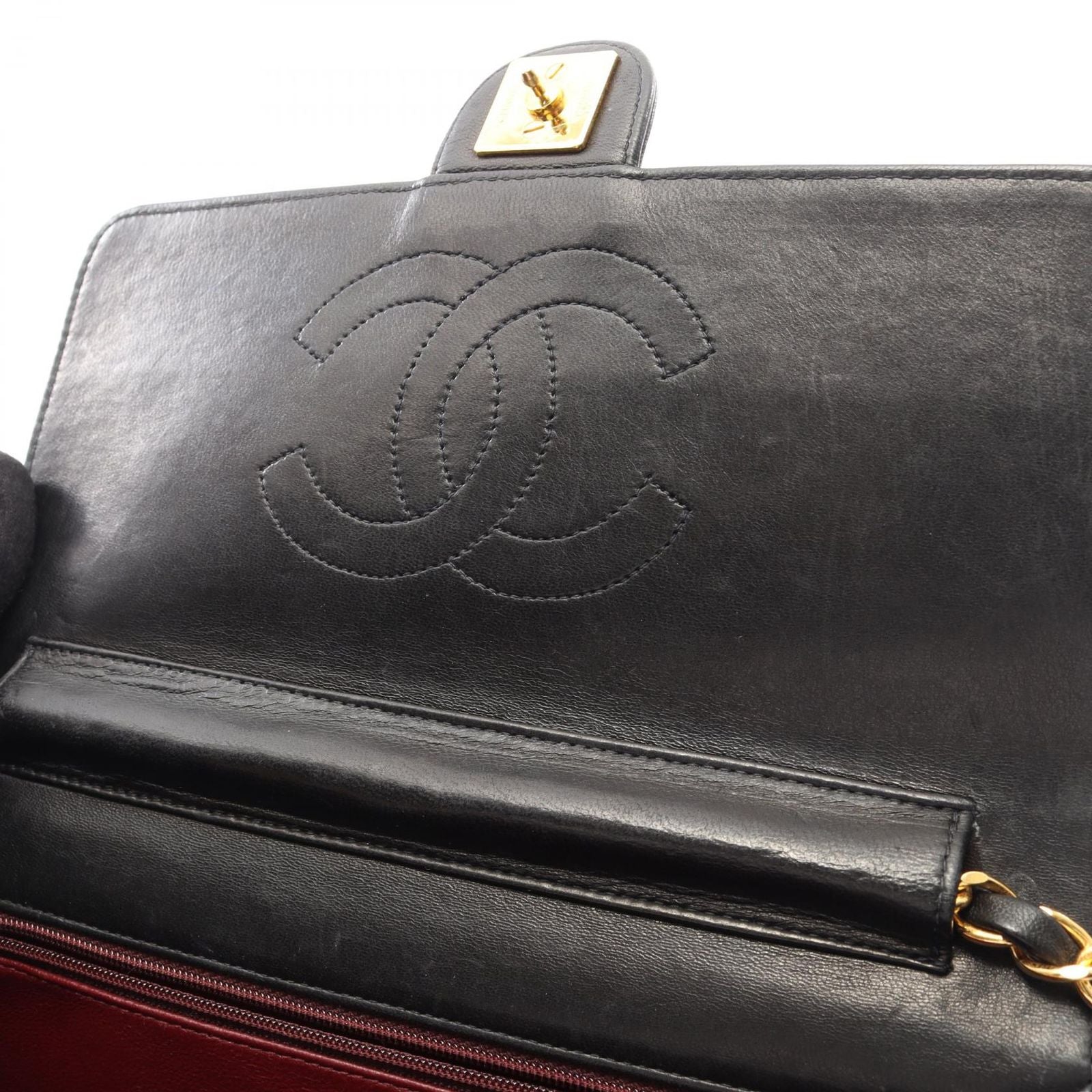 Chanel Shoulder Bag Quilted lela Sbnine Black Lambskin Che — view 6