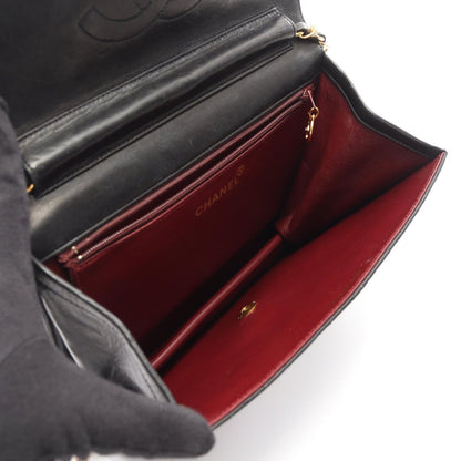 Chanel Shoulder Bag Quilted lela Sbnine Black Lambskin Che — view 3